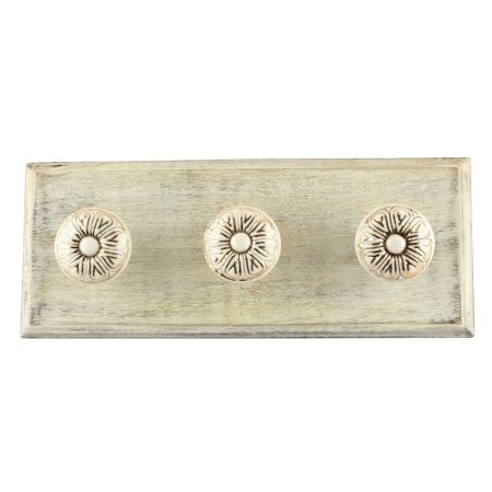 Golden Flower Ceramic Wooden Hook Online
